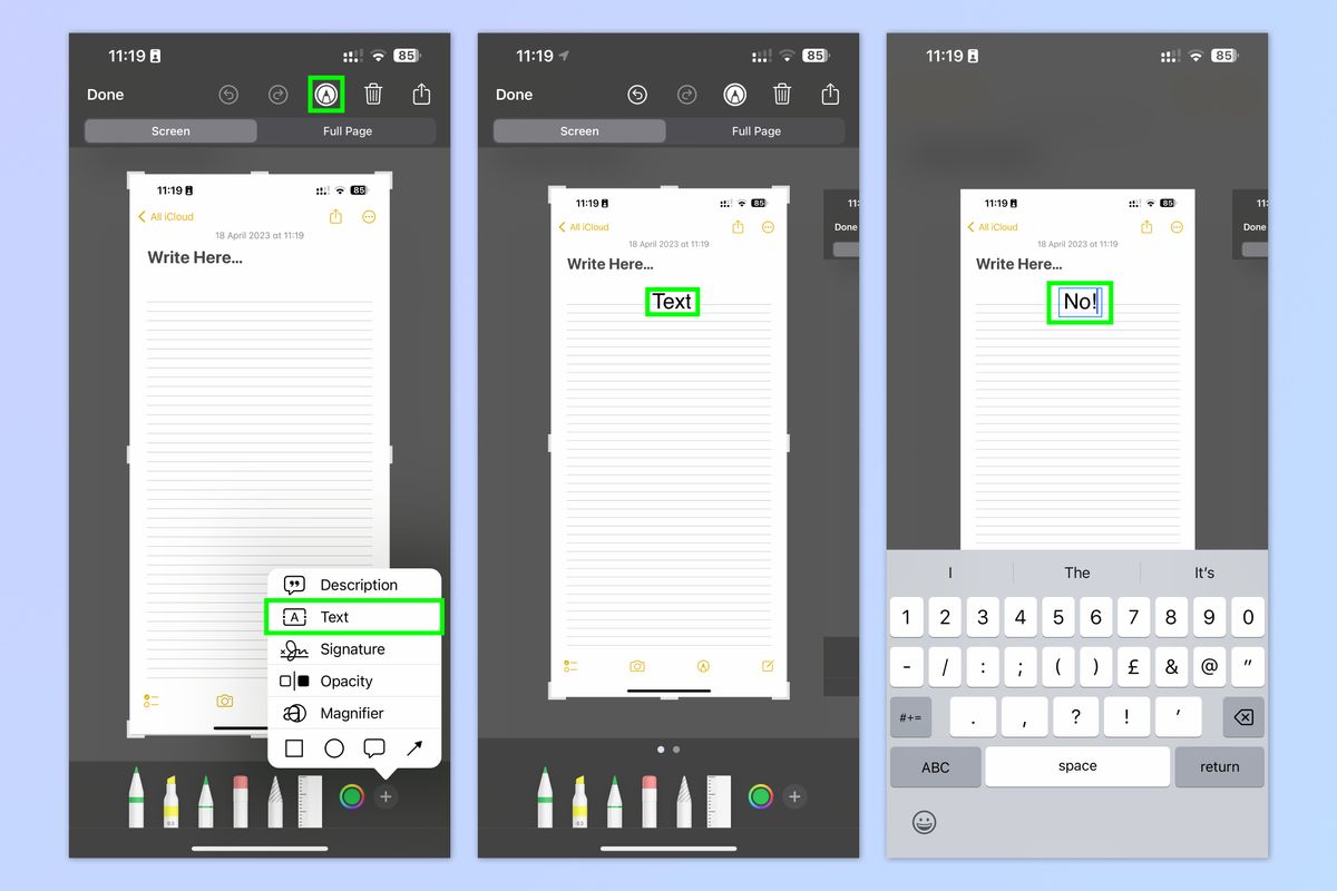screenshot whole page iphone ios 15