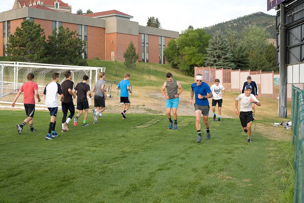 More off-the-bike training for the campers