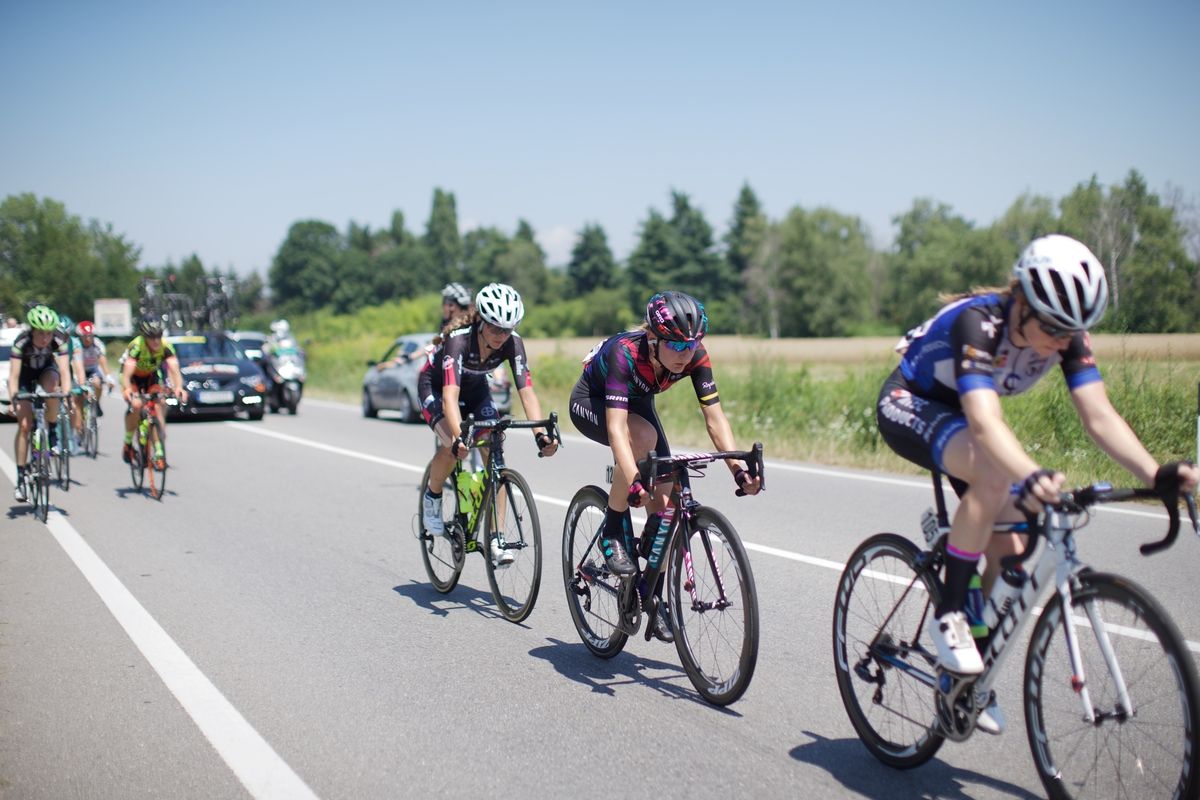 Canyon-SRAM's Alena Amialiusik in the breakaway