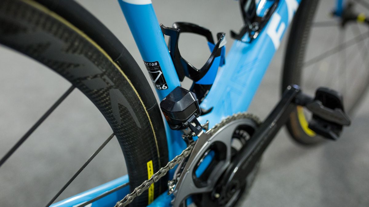 Cherel rides a size 56 frameset