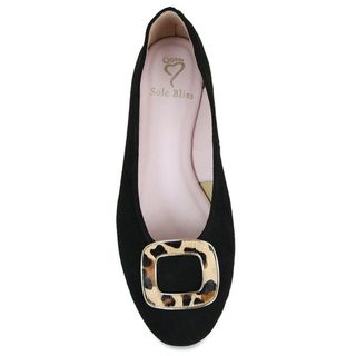 flat shoes from Sole Bliss with leopard buckle