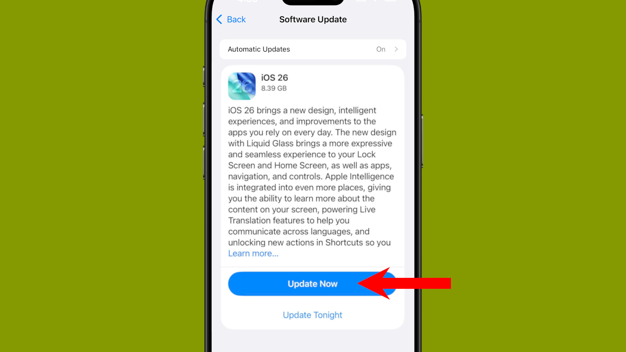 How to download iOS 26 tutorial screenshot