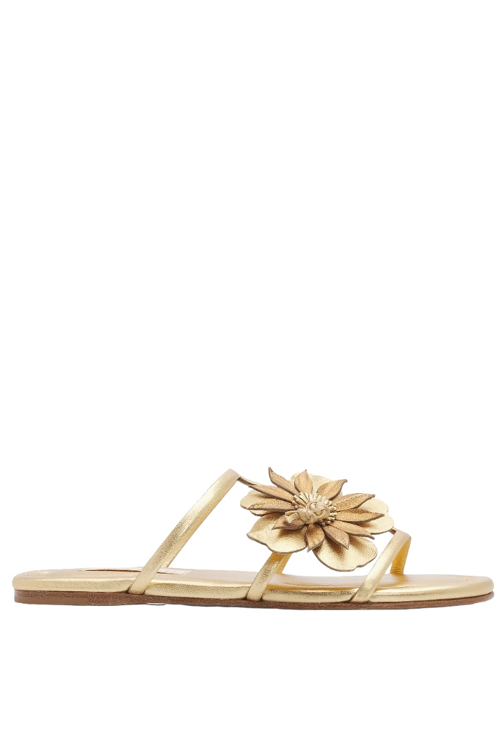 Zimmermann, Belara Floral-Appliqu&amp;eacute; Leather Sandals