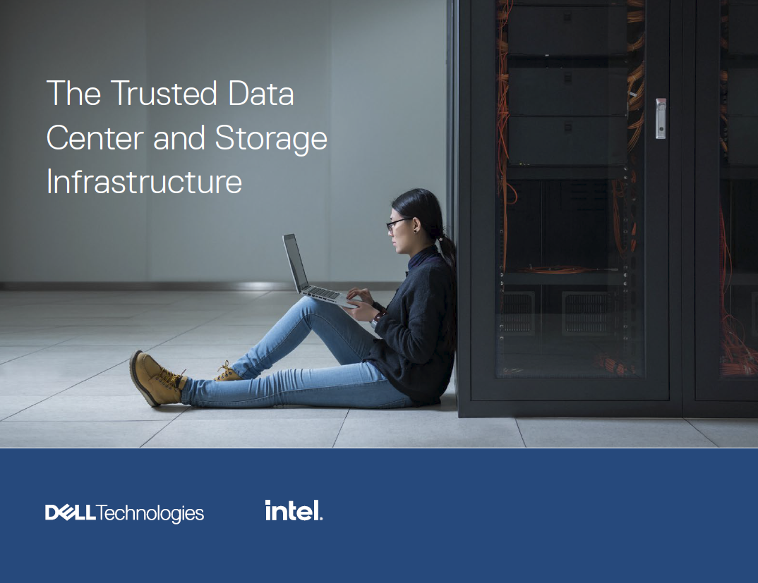 Whitepaper cover with image of female sat on floor with laptop on her knee leaning against a server