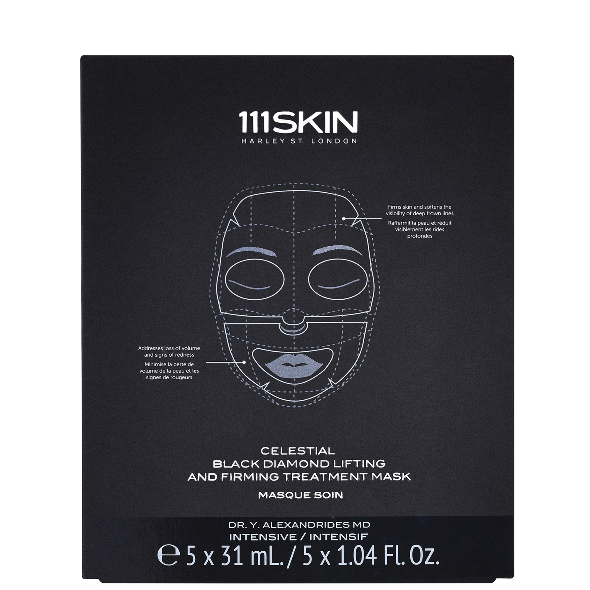111skin Celestial Black Diamond Lifting and Firming Treatment Mask Box 155 Ml