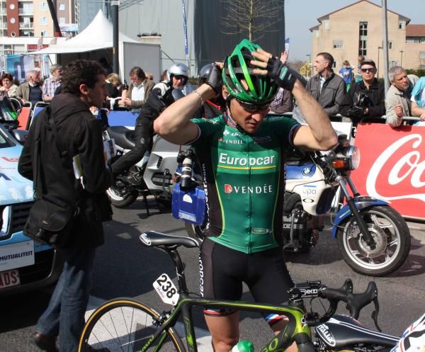Thomas Voeckler (Europcar) before the start of E3 Harelbeke.