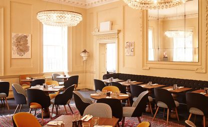 The space, which has been spruced up to its original glory has been designed by interiors architect Grainne Weber, who created a cosy opulence with a mix of contemporary and classical furniture that offsets
