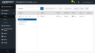 Webroot Business Endpoint Protection features