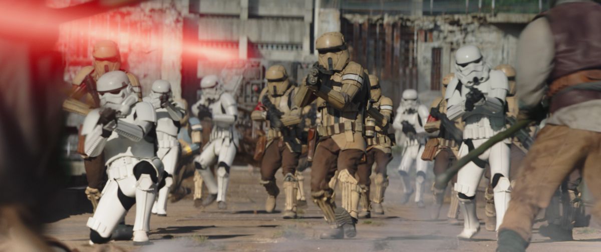 Stormtrooper and Shoretroopers in Lucasfilm&#039;s THE MANDALORIAN, season two.