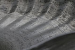 An up-close look at 3D-printed material.