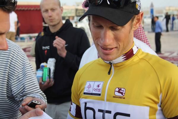 Mark Renshaw (HTC-Highroad) leads the Tour of Qatar.
