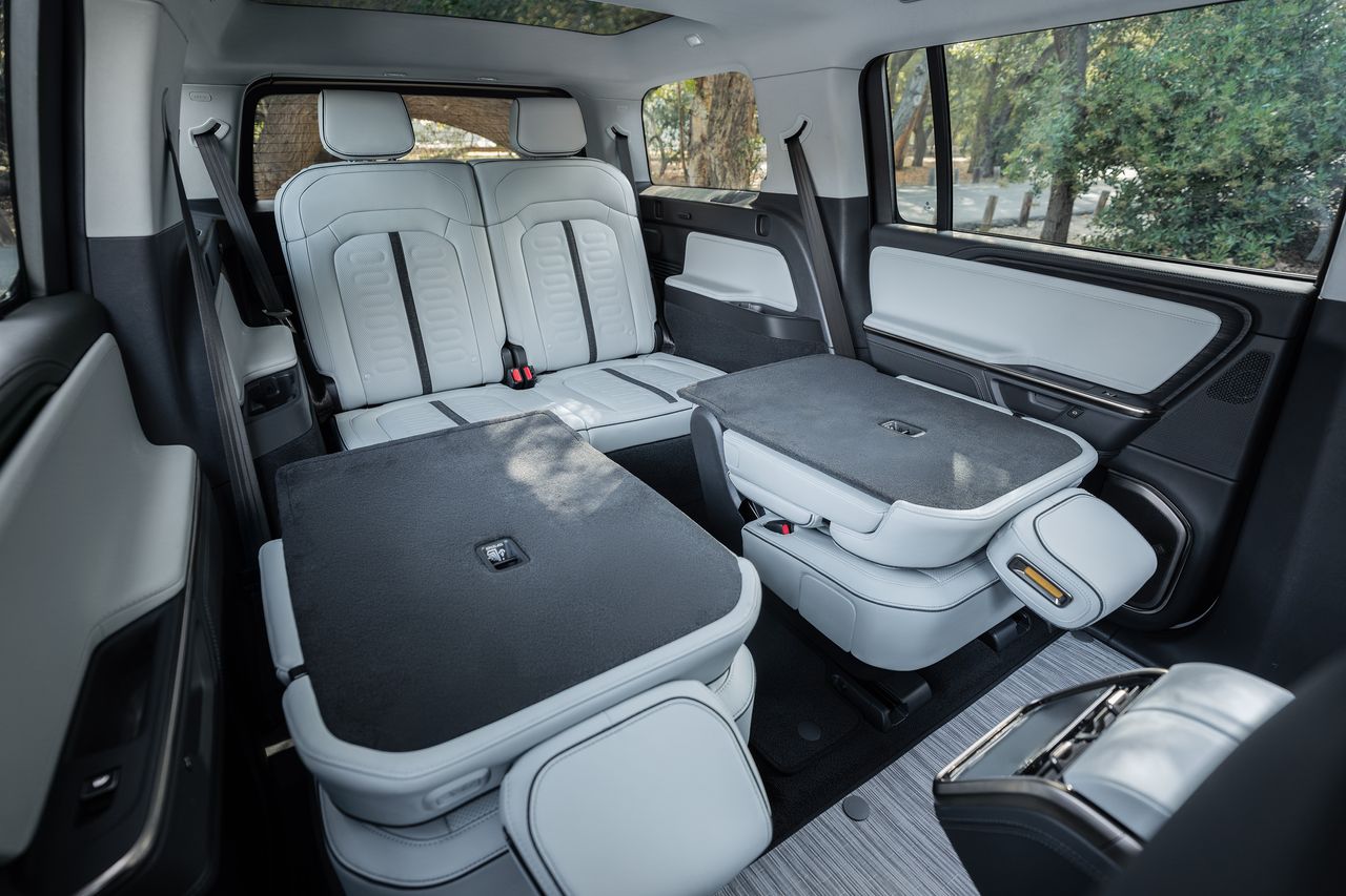The new second row seating in the Rivian R1S