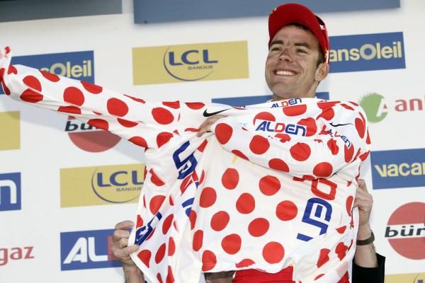 Ama&euml;l Moinard (Cofidis) pulls on the polka-dots