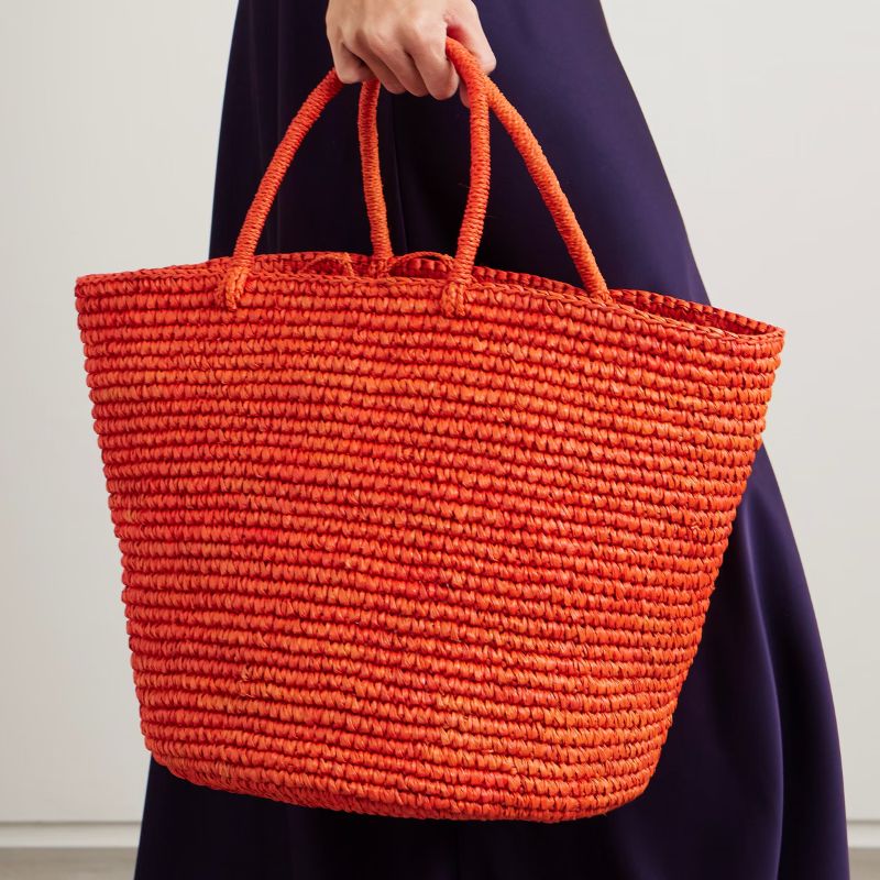 Image of orange wicker bag