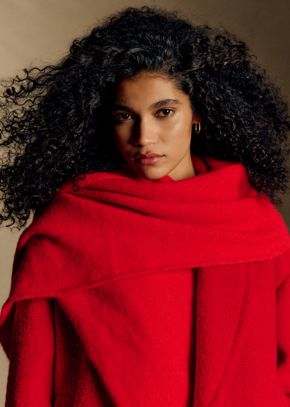 Marianne Scarf - Red - Baby Alpaca - S&amp;eacute;zane