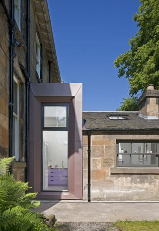 infill extension with floor to ceiling glazing