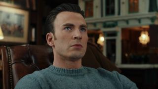 Chris Evans looking evil in Knives Out