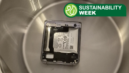 A spicy pillow in a metal bowl with the TechRadar sustainability week badge
