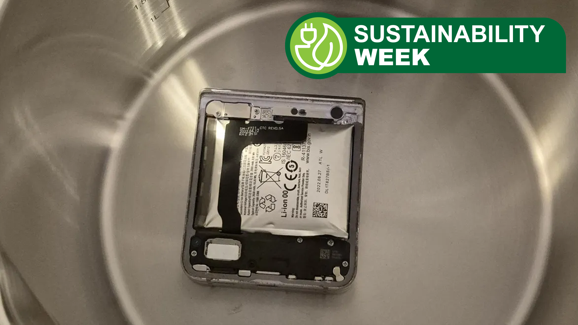 A spicy pillow in a metal bowl with the TechRadar sustainability week badge