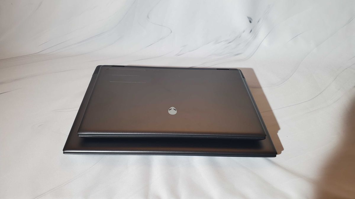 black gaming laptop