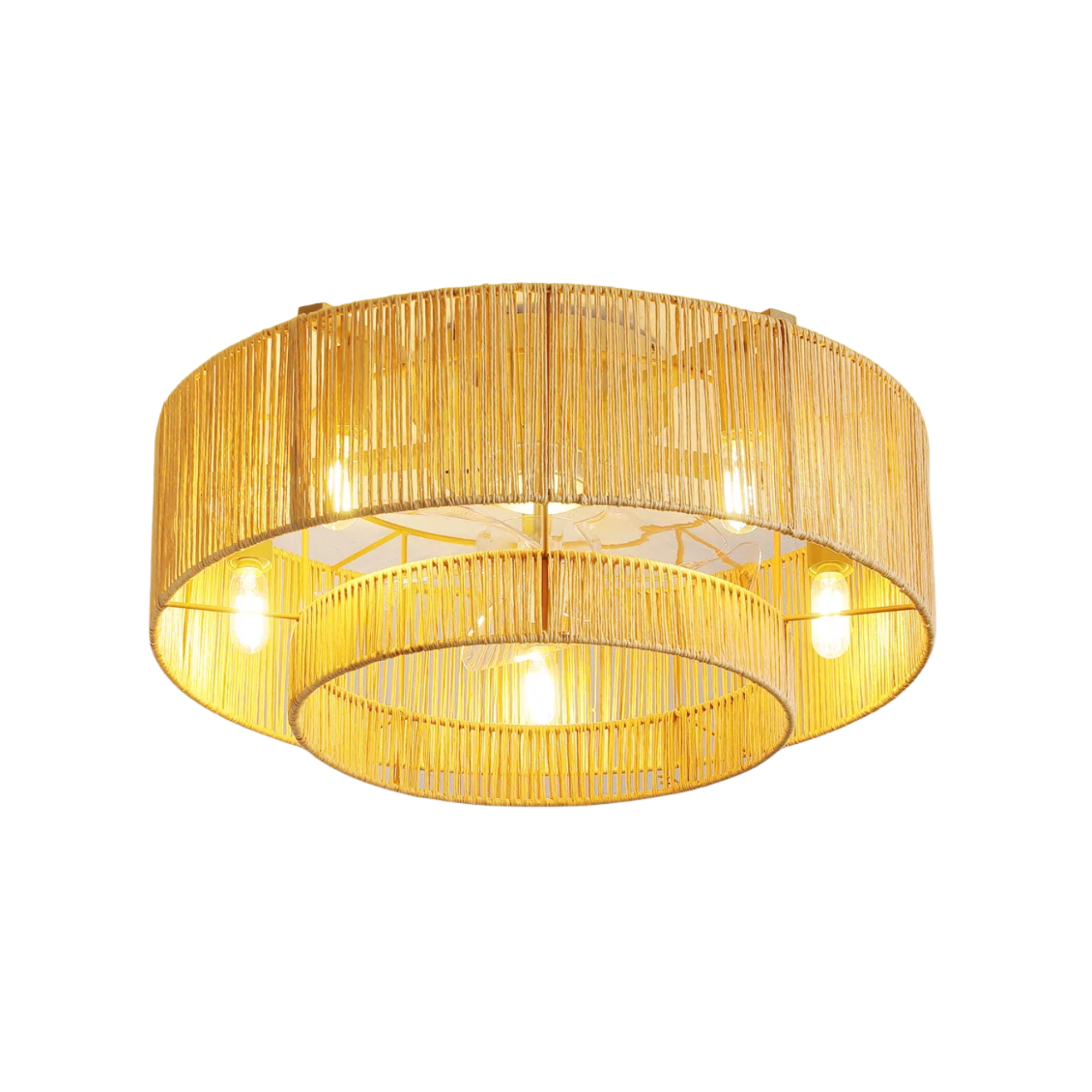 round fandelier with tiered design