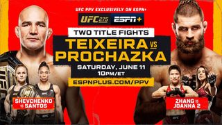 UFC 275 PPV poster on ESPN+ of Teixeira vs. Procházka