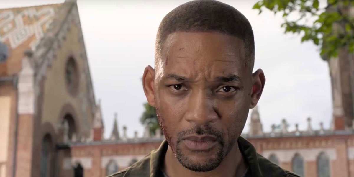 Will Smith looking serious in Gemini Man