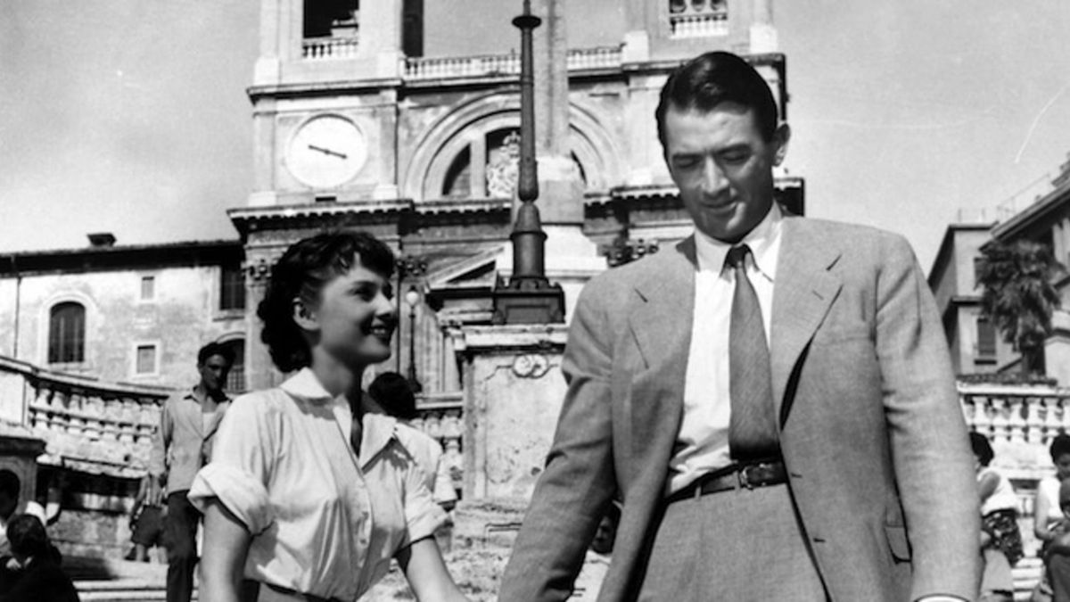 Audrey Hepburn and Gregory Peck star in William Wyler&#039;s &#039;Roman Holiday&#039;.