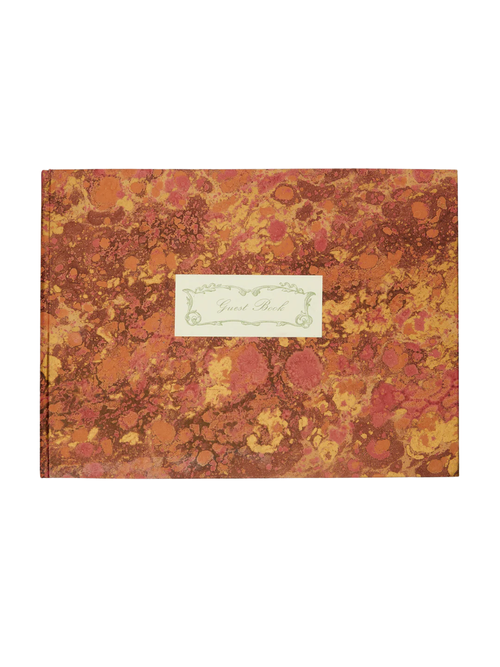 Hand-Marbled Guest Book