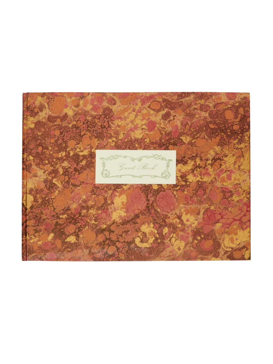 Hand-Marbled Guest Book