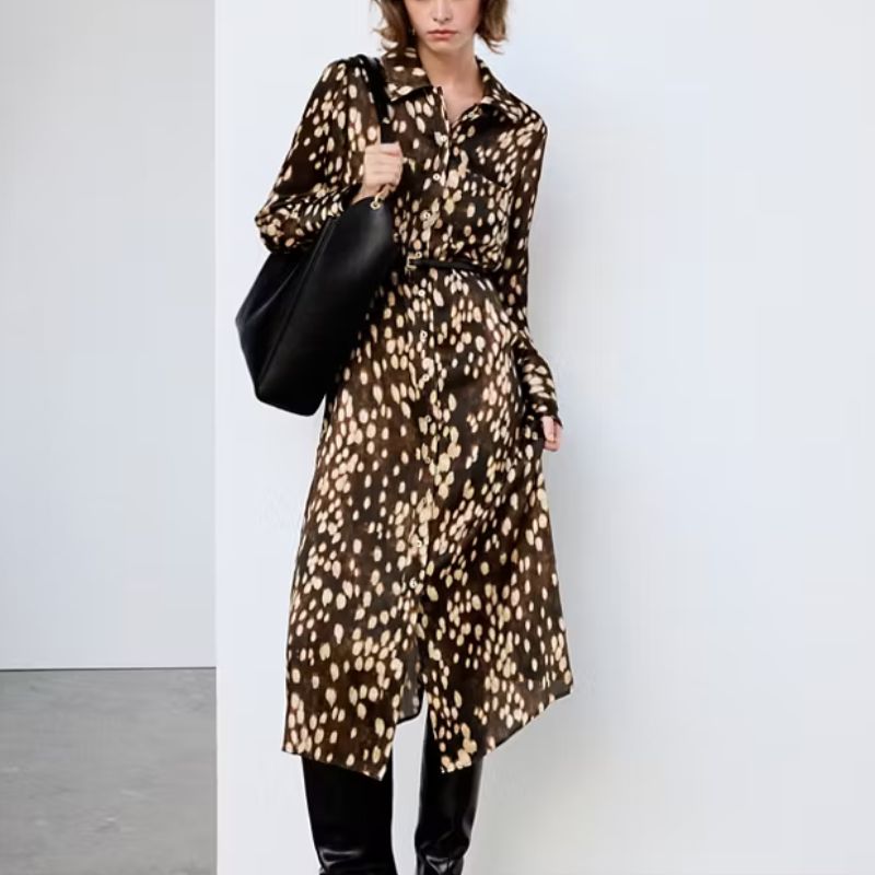 Mango deer print dress