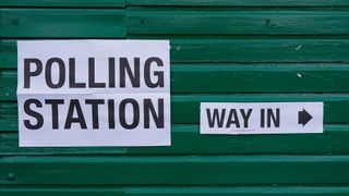 Polling station sanctioned by the Electoral Commission pictured ahead of the 2024 UK general election.