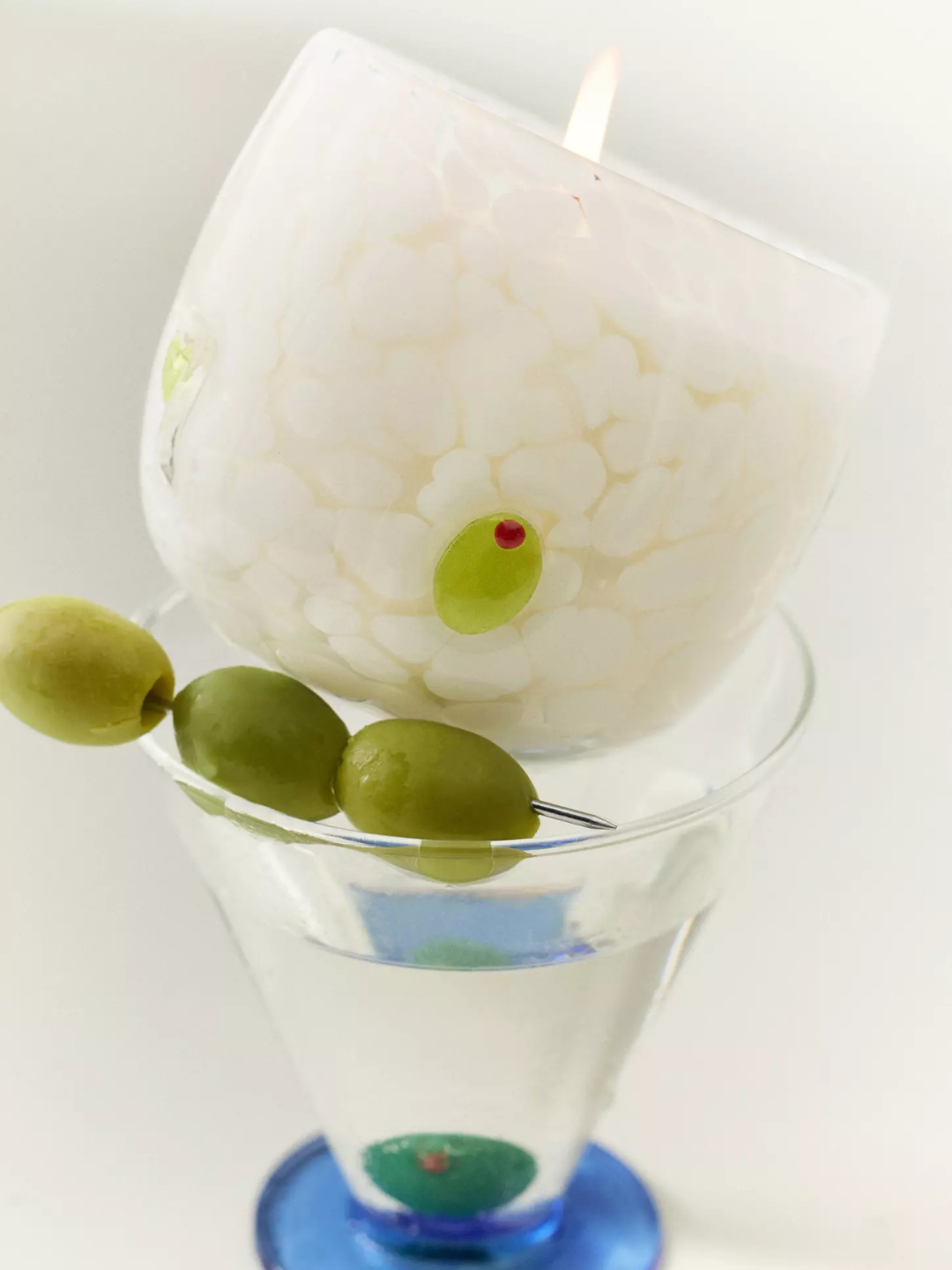 A martini candle from Anthropologie