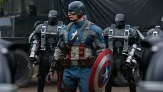 Chris Evans as Steve Rogers in Captain America: The First Avenger