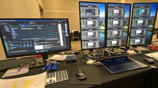 Two monitors using AJA solutions. 