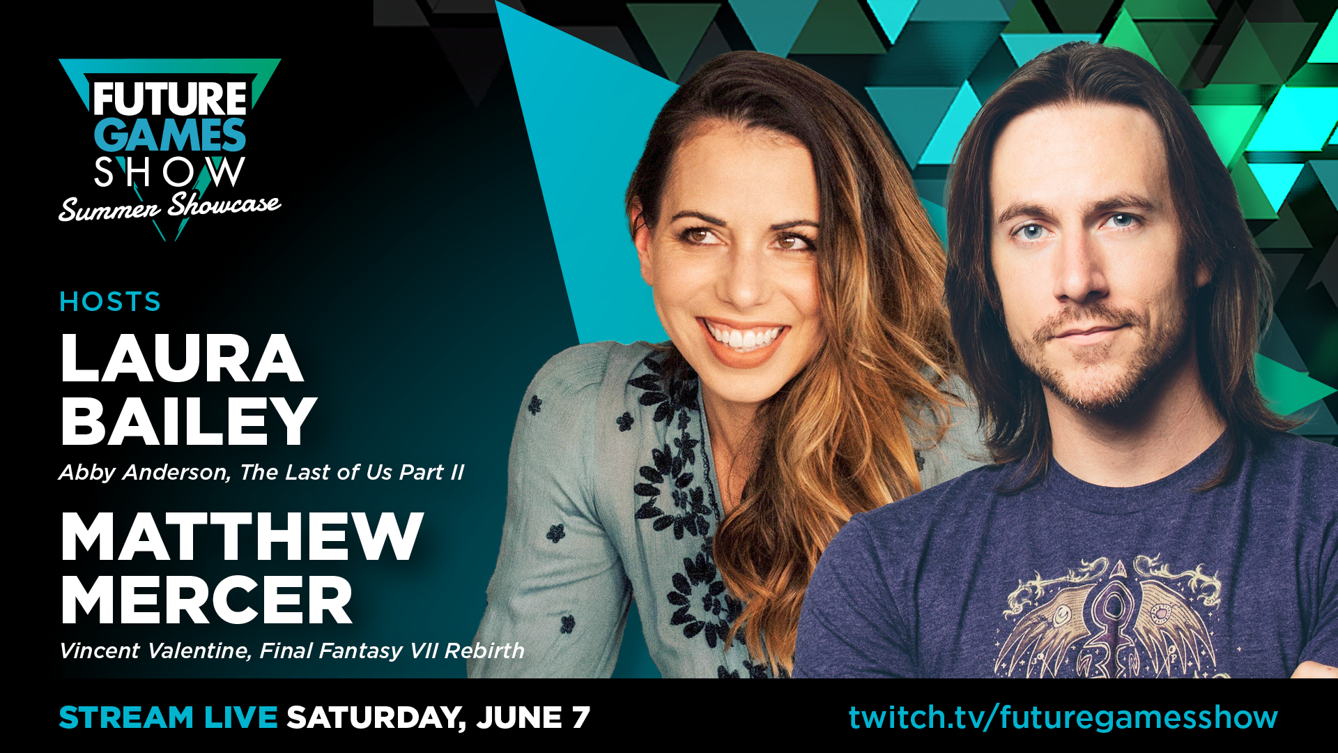 Banner showing the hosts of Future Game Show: Summer Showcase