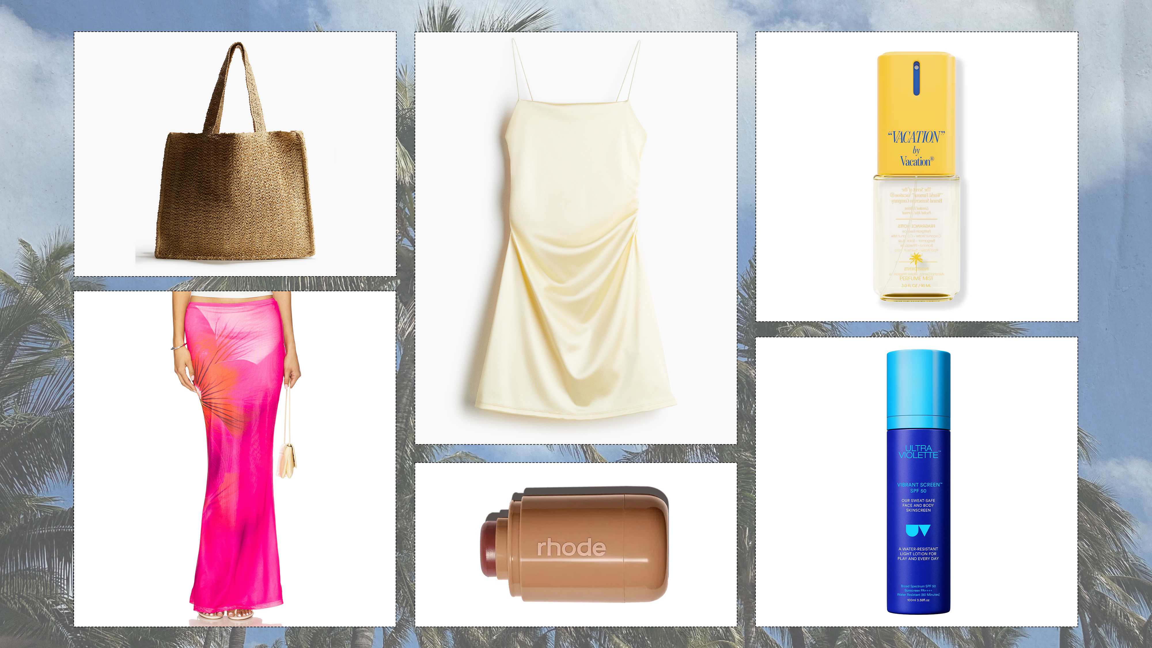 Miami fashion and beauty collage