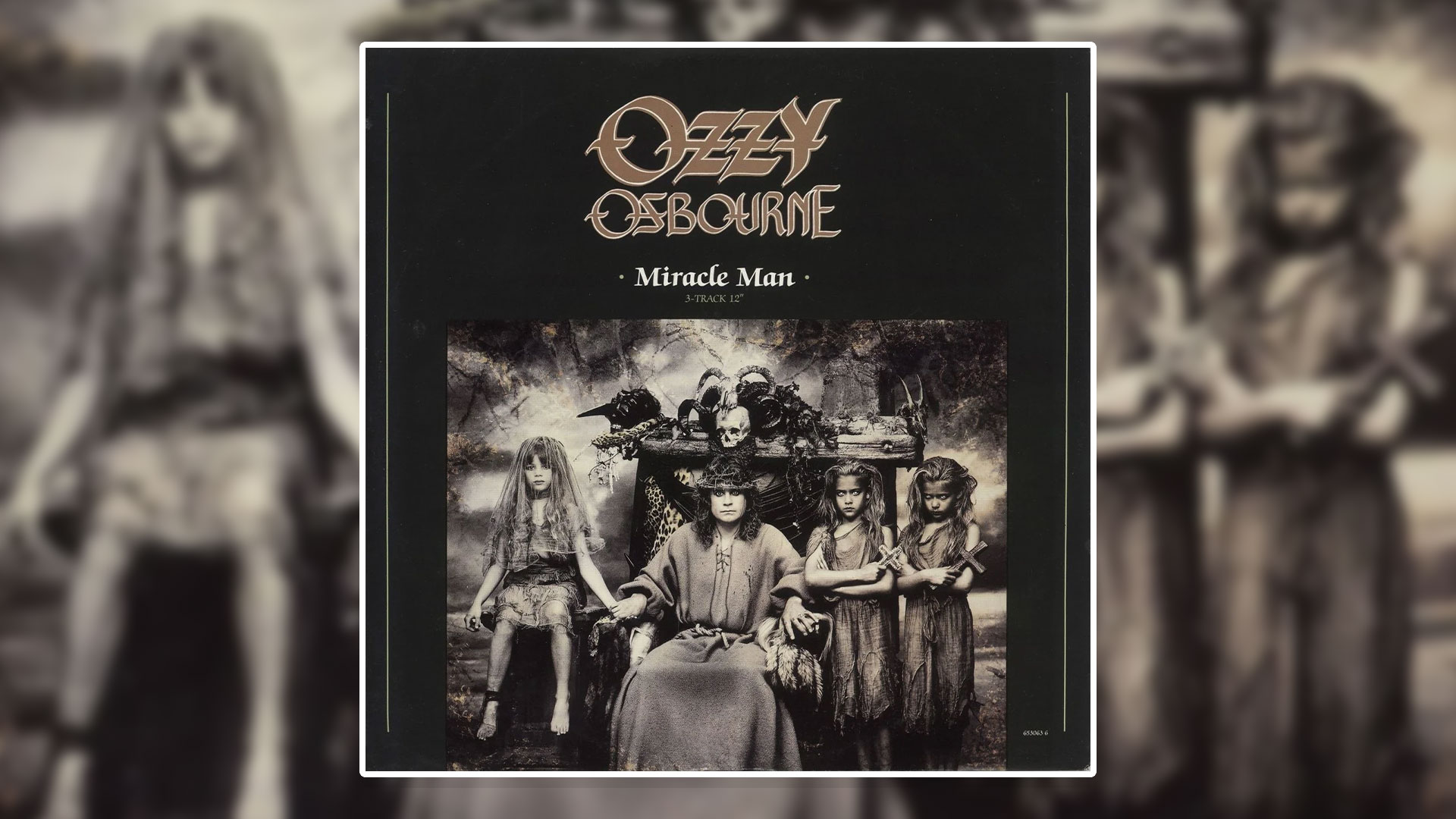 The artwork for Ozzy Osbourne's 1988 single Miracle Man