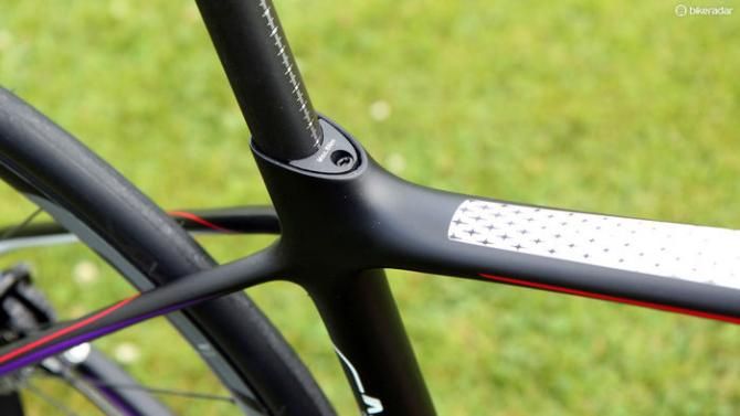 Carbon frames with telescoping posts use an internal binder