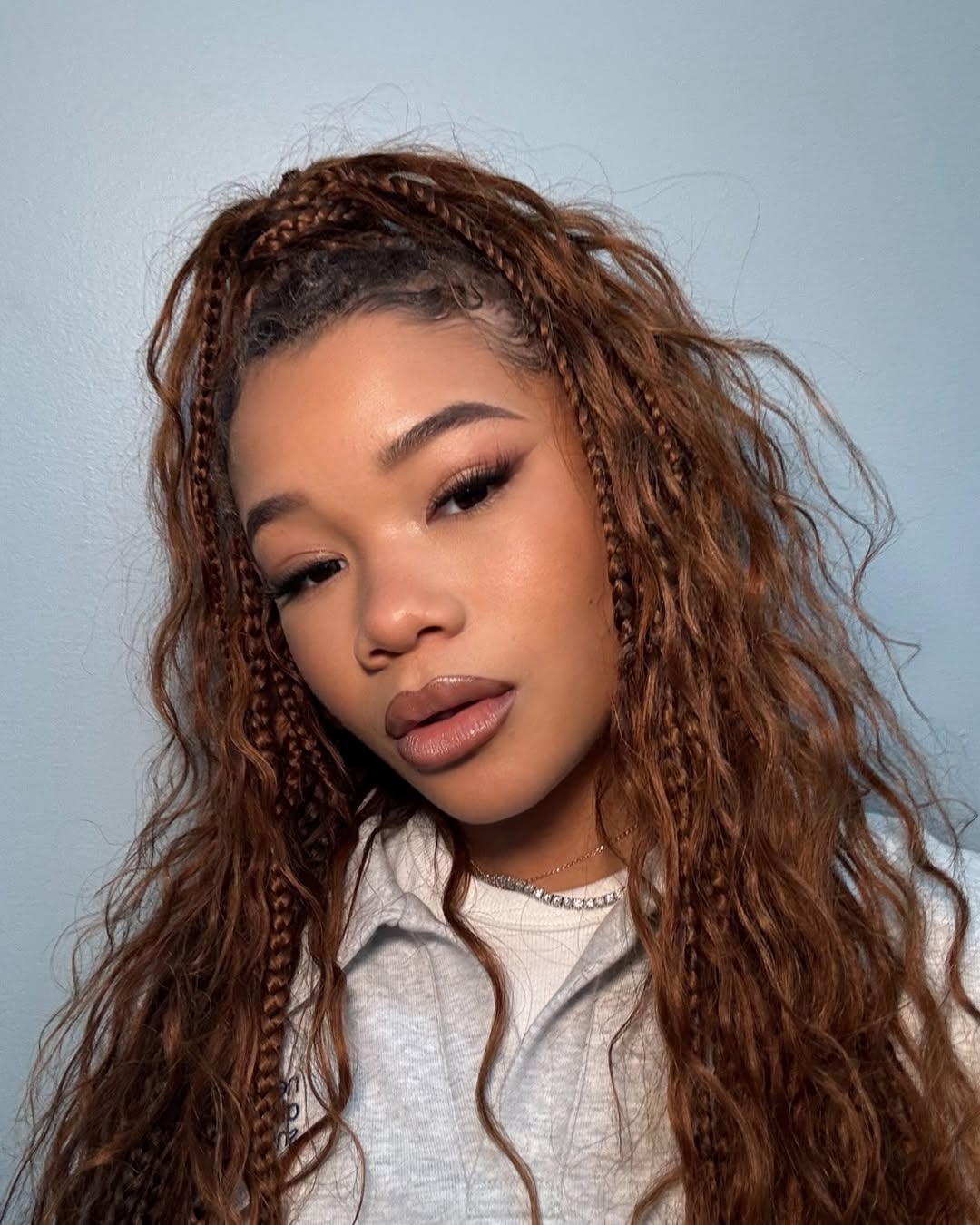 Storm Reid in Goddess braids