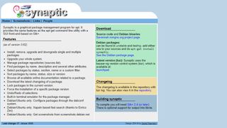 Synaptic Package Manager website screenshot