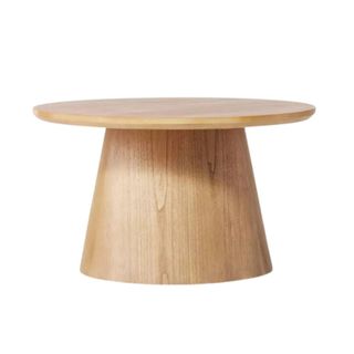 Round wooden coffee table