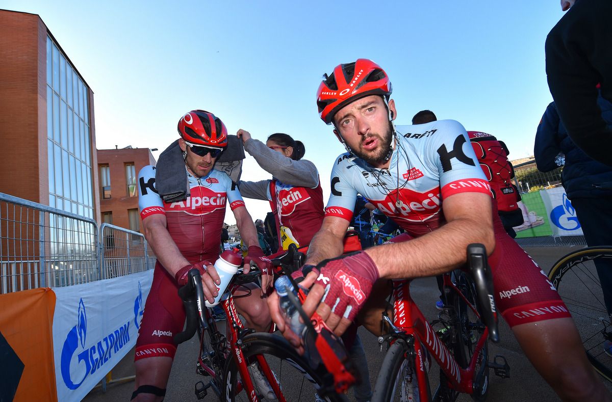 Nathan Haas sucking in the big ones after the final effort into Trevi
