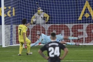 A late penalty from Gerard Moreno helped maintain Villarreal's unbeaten home record (Alberto Saiz/AP)