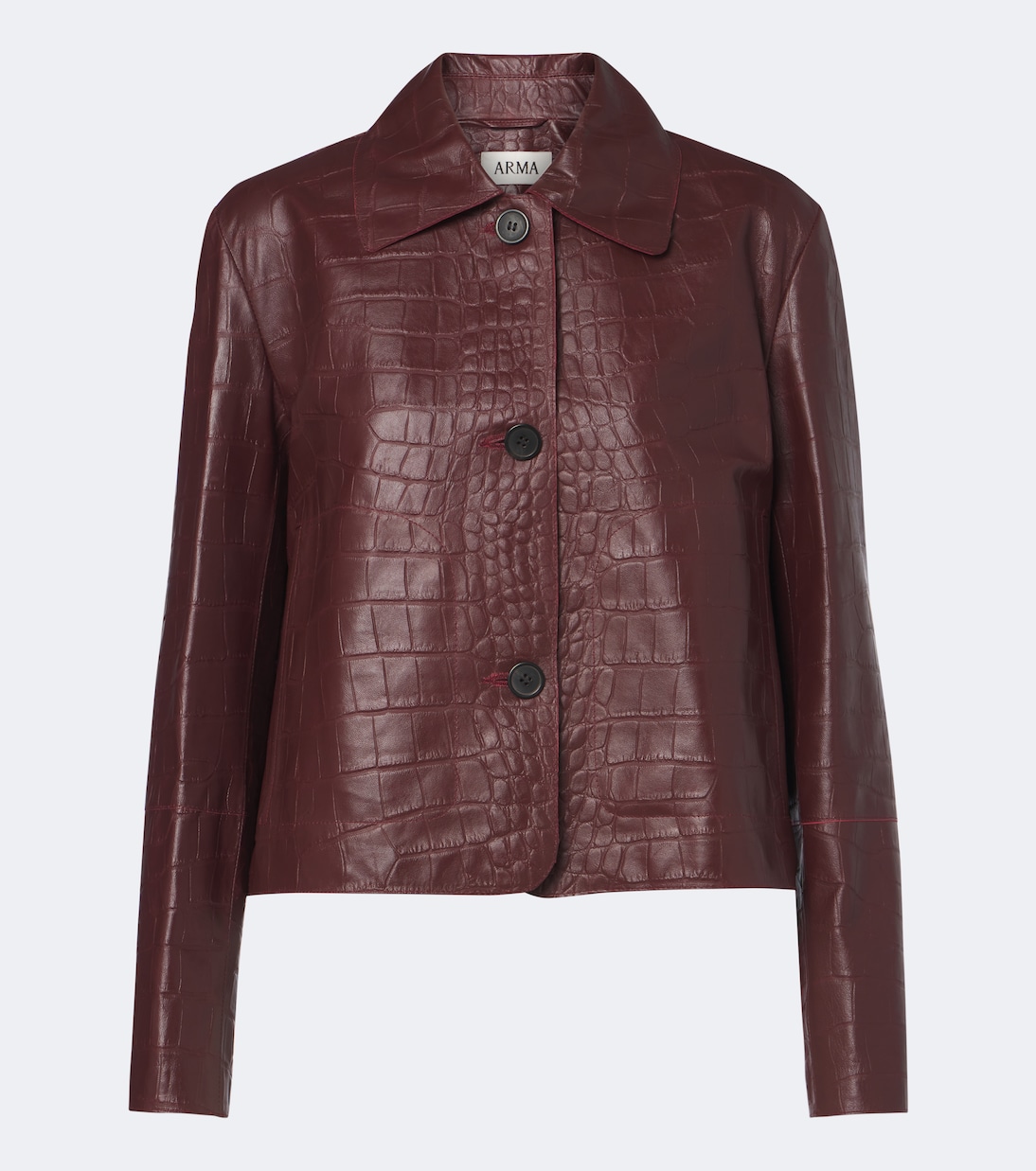 Arma Emy Croc-Effect Leather Jacket