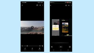 New Google Photo's video UI alongside the old