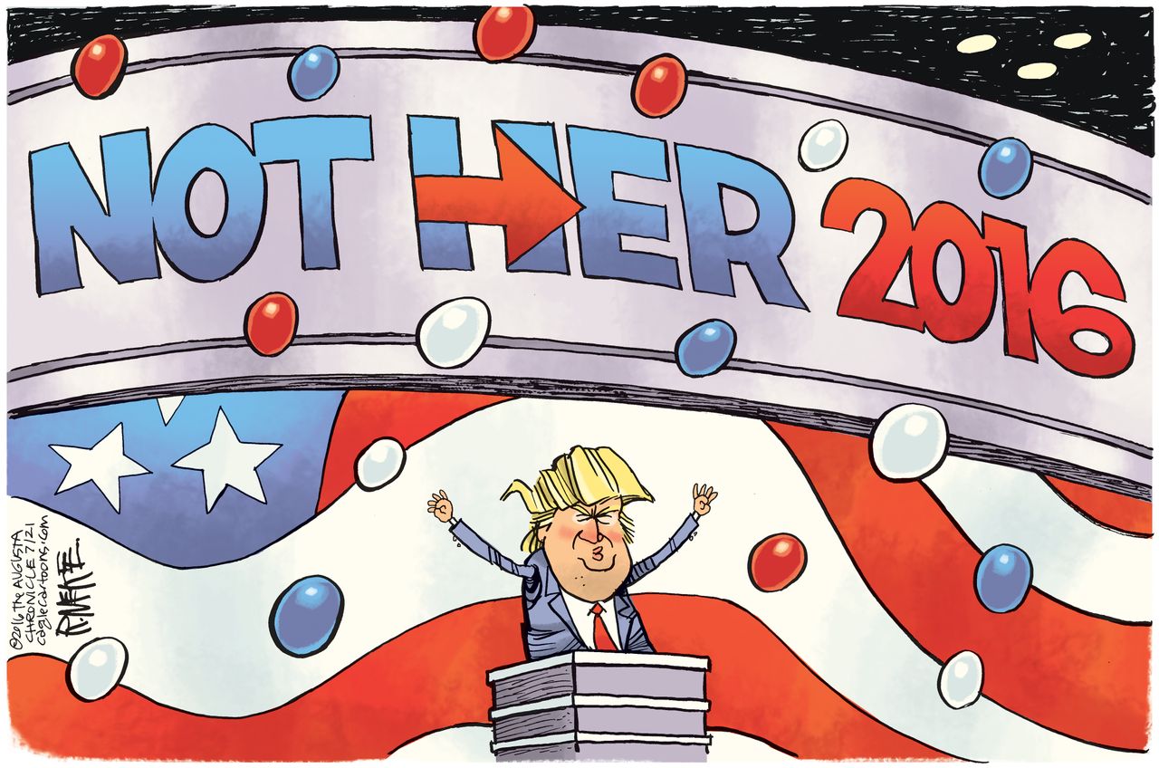 Political cartoon U.S. Her Donald Trump RNC&amp;amp;nbsp;2016