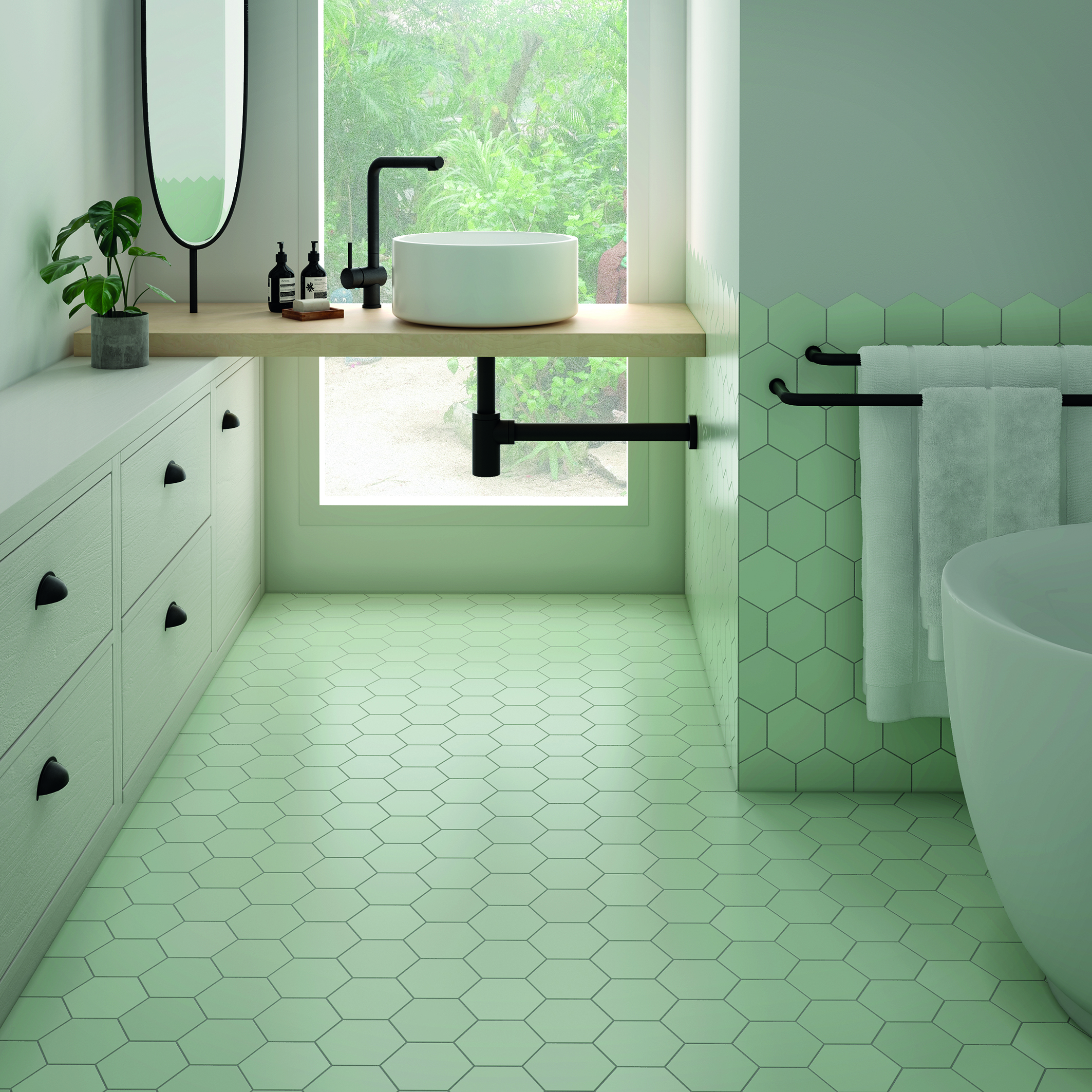 Green bathroom ideas