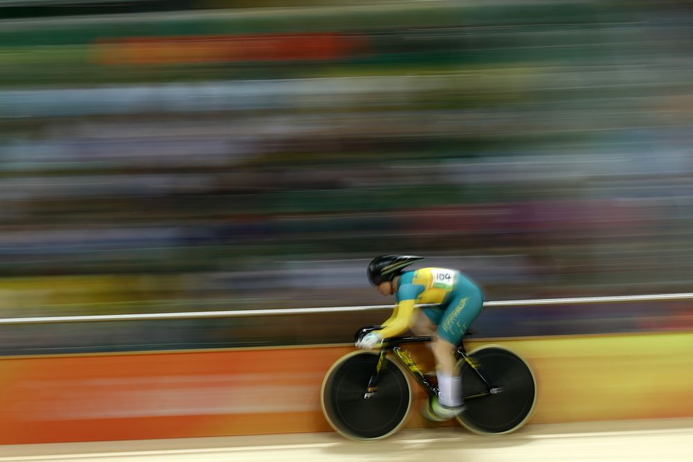 Anna Meares (Australia) in the sprint heats