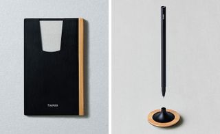 ‘Slide Light’ card holder and ‘Vertical’ standing pen, by TA+d